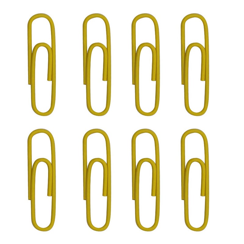 OLIREXD Small Mini 300 Pack Paper Clips 28mm /1.1 Inches - Assorted Color Office Supply Accessories - Cute Paper Needle - Multicoloured Bookmark(Yellow) - Image 3
